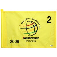 PGA TOUR Event-Used #2 Yellow Pin Flag from The Bridgestone Invitational on July 31st to August 3rd 2008