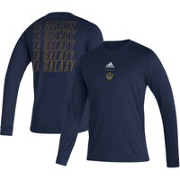 Men's adidas Navy LA Galaxy Club Long Sleeve T-Shirt