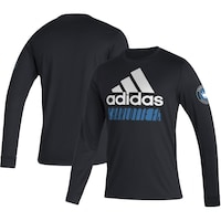 Men's adidas Black Charlotte FC Vintage Performance Long Sleeve T-Shirt