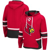 Men's Colosseum Red Louisville Cardinals Lace Up 3.0 Pullover Hoodie