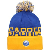Men's adidas Royal/Yellow Buffalo Sabres COLD.RDY Cuffed Knit Hat with Pom