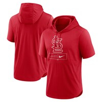 Men's Nike Red St. Louis Cardinals Lockup Performance Short Sleeve Lightweight Hooded Top