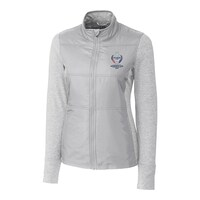Women's Cutter & Buck Gray 2021 Solheim Cup Stealth Hybrid Quilted Full-Zip Jacket