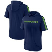 Men's Fanatics Branded Blue Seattle Sounders FC Definitive Victory Short-Sleeved Pullover Hoodie