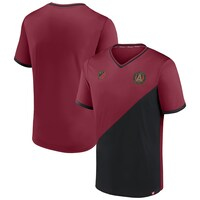 Men's Fanatics Branded Garnet/Black Atlanta United FC Striker V-Neck T-Shirt