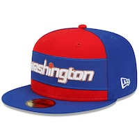 Men's New Era Blue/Red Washington Wizards 2021/22 City Edition City Edition Official 59FIFTY Fitted Hat