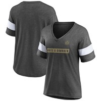 Women's Fanatics Branded Heathered Charcoal Atlanta United FC Tri-Blend V-Neck T-Shirt