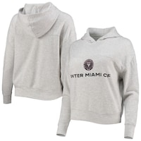 Women's Concepts Sport Heathered Gray Inter Miami CF Crossfield Pullover Hoodie
