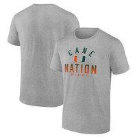 Men's Heathered Gray Miami Hurricanes Give Everything T-Shirt