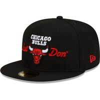 Men's New Era x Just Don Black Chicago Bulls 59FIFTY Fitted Hat