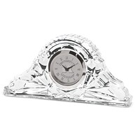 Silver Michigan Wolverines Crystal Clock