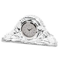 Silver Notre Dame Fighting Irish Crystal Clock