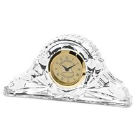 Gold Michigan Wolverines Crystal Clock