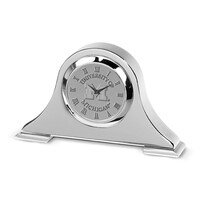 Silver Michigan Wolverines Napoleon Desk Clock