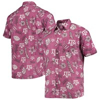 Men's Wes & Willy Maroon Texas A&M Aggies Vintage Floral Button-Up Shirt