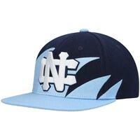 Men's Mitchell & Ness Carolina Blue/Navy North Carolina Tar Heels Sharktooth Snapback Hat
