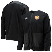 Men's adidas Black Manchester United Travel Mid-Layer Full-Zip Jacket