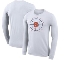 Men's Nike White Syracuse Orange Basketball Icon Legend Performance Long Sleeve T-Shirt