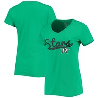 Women's Kelly Green Dallas Stars Team V-Neck T-Shirt