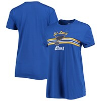 Women's Blue St. Louis Blues Relaxed Fit Cuffed T-Shirt