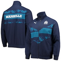 Men's Puma Navy Olympique Marseille 2022/23 Pre-Match Full-Zip Jacket