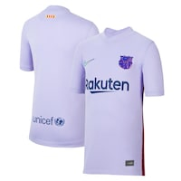 Youth Nike Purple Barcelona 2021/22 Away Stadium Replica Jersey