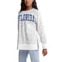Women's Gameday Couture Gray Florida Gators Side-Slit French Terry Crewneck Sweatshirt