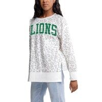 Women's Gameday Couture Gray Southeastern Louisiana Lions Side-Slit French Terry Crewneck Sweatshirt