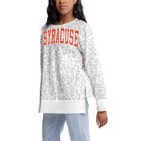 Women's Gameday Couture Gray Syracuse Orange Side-Slit French Terry Crewneck Sweatshirt