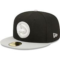 Men's New Era Black/Gray Atlanta Hawks Two-Tone Color Pack 59FIFTY Fitted Hat