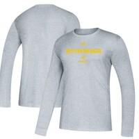 Men's adidas Heathered Gray Western Michigan Broncos Amplifier Long Sleeve T-Shirt