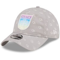 Girls Youth New Era Gray Austin FC Logo Pop 9TWENTY Adjustable Hat