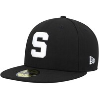 Men's New Era Michigan State Spartans Black & White 59FIFTY Fitted Hat