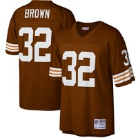 Men's Mitchell & Ness Jim Brown Brown Cleveland Browns Big & Tall 1963 Retired Player Replica Jersey