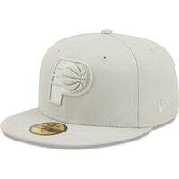 Men's New Era Gray Indiana Pacers Logo Color Pack 59FIFTY Fitted Hat