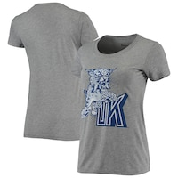 Women's Homefield Heathered Gray Kentucky Wildcats Vintage 1960s Logo Tri-Blend T-Shirt