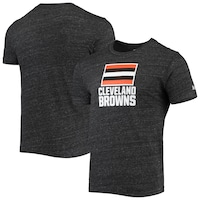 Men's New Era Heathered Black Cleveland Browns Alternative Logo Tri-Blend T-Shirt