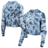 Women's Alternative Apparel Heathered Royal THE PLAYERS Tie-Dye Cropped Pullover Hoodie