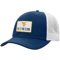 Men's Top of the World Navy/White West Virginia Mountaineers Trust The Climb Snapback Adjustable Trucker Hat
