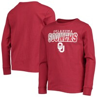 Youth Crimson Oklahoma Sooners Logo Long Sleeve T-Shirt