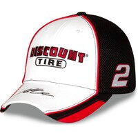 Men's Team Penske White/Black Austin Cindric Discount Tire Element Mesh Adjustable Hat