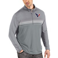 Men's Antigua Steel/Gray Houston Texans Big & Tall Pace Quarter-Zip Pullover Jacket