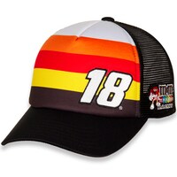 Men's Joe Gibbs Racing Team Collection Black Kyle Busch Foam Trucker Snapback Adjustable Hat