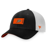 Men's Fanatics Branded Black/White Anaheim Ducks Authentic Pro Rink Trucker Snapback Hat