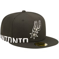 Men's New Era Black San Antonio Spurs Side Split 59FIFTY Fitted Hat