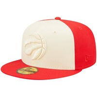 Men's New Era Cream/Red Toronto Raptors Cork Two-Tone 59FIFTY Fitted Hat