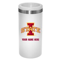 White Iowa State Cyclones 12oz. Personalized Slim Can Holder
