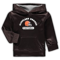 Toddler Brown Cleveland Browns Football Pullover Hoodie