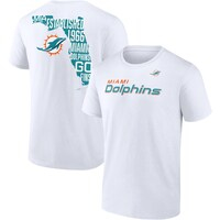 Men's Fanatics Branded White Miami Dolphins Hot Shot State T-Shirt