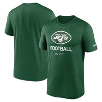 Men's Nike Green New York Jets Sideline Infograph Performance T-Shirt